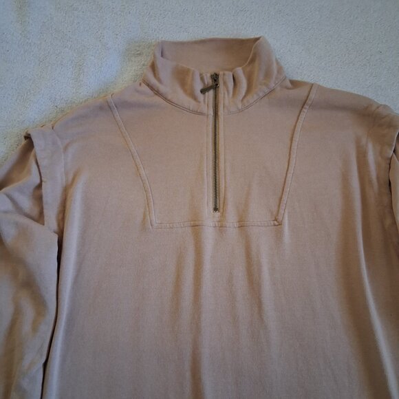 Laurie Felt Los Angeles Women's Size S Tan Quarter-Zip Pull Over Light Sweater - Picture 5 of 11